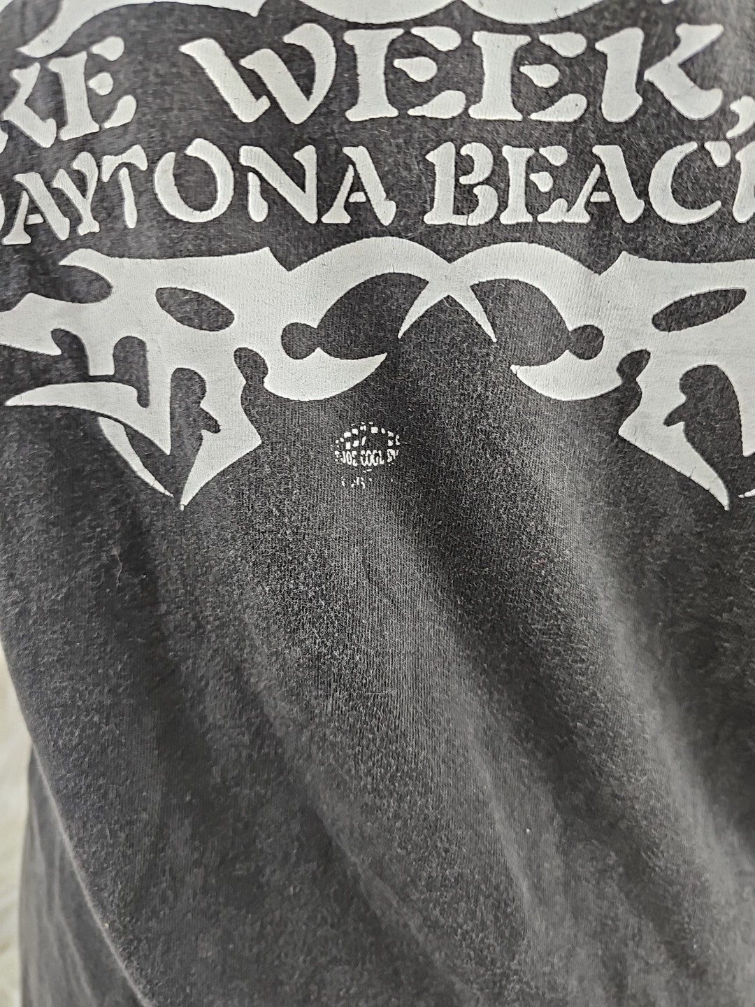 Vintage Y2K 2000s Daytona Beach Bike Week Motorcyke Graphic Long Sleeve Shirt L