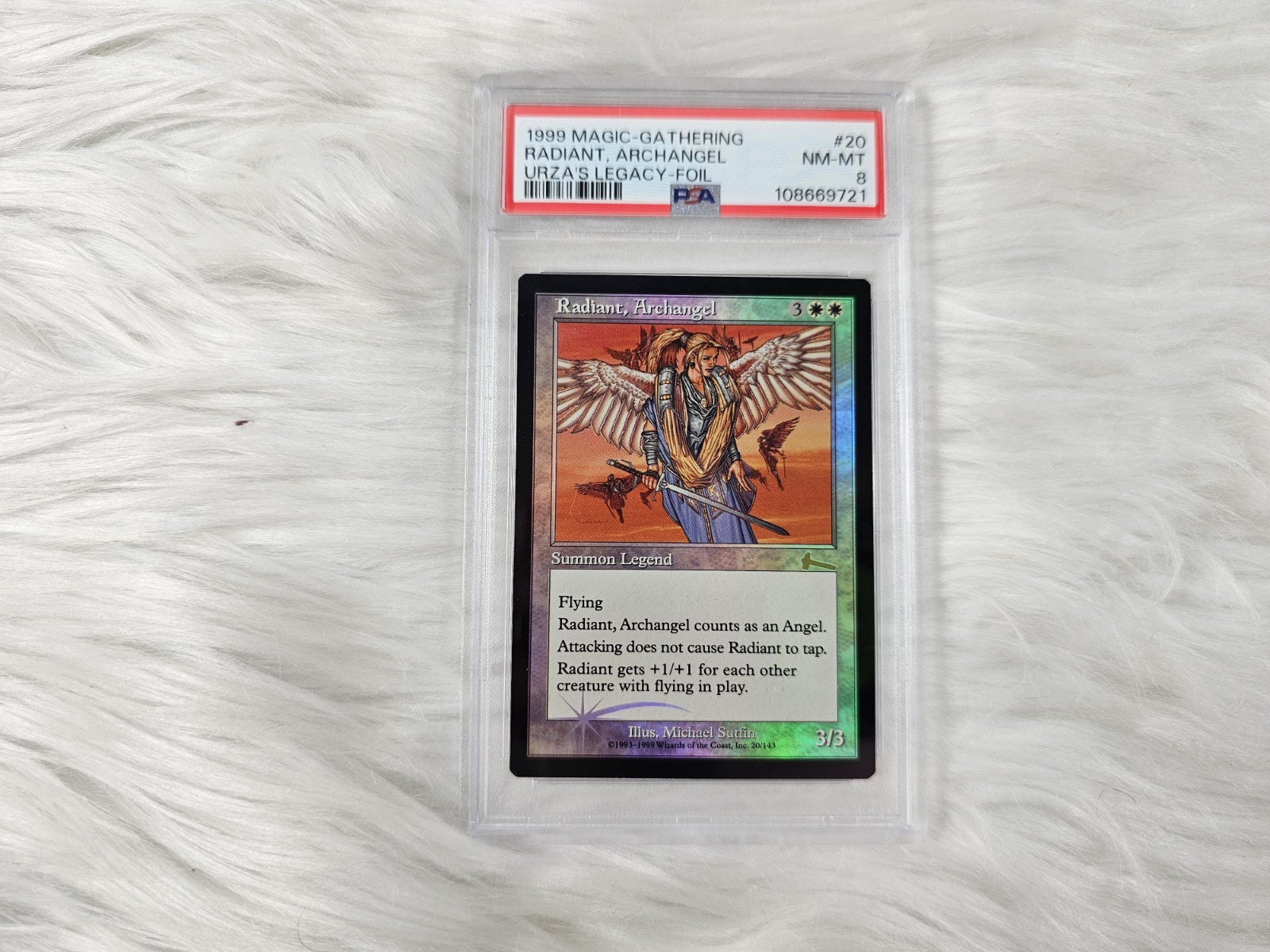 1999 - Magic The Gathering: Urza's Legacy - Radiant Archangel FOIL - PSA 8