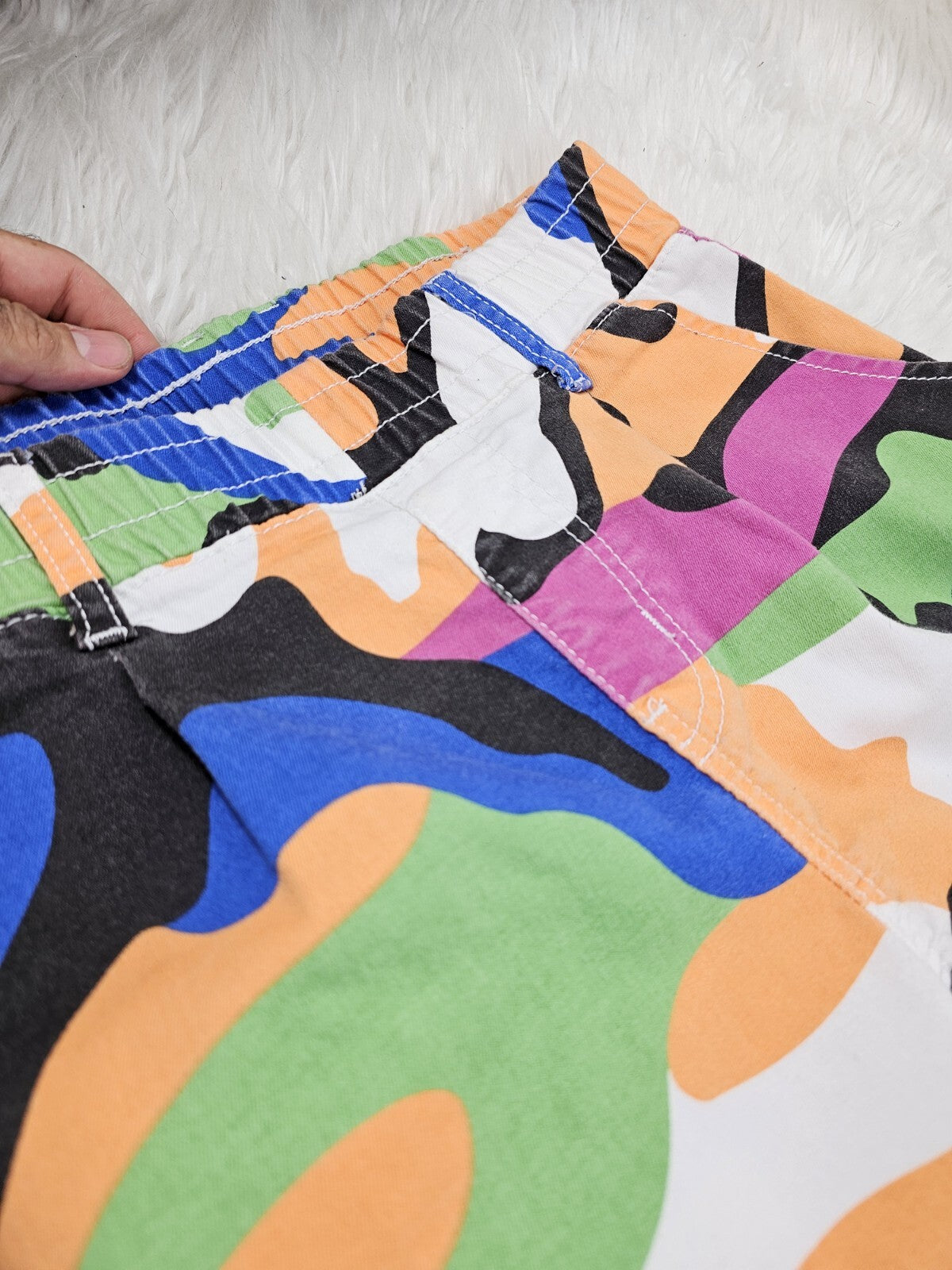 1990s - Women's Havana Camo Funky Stretch Cargo Pants Multicolor, Size: 5/27