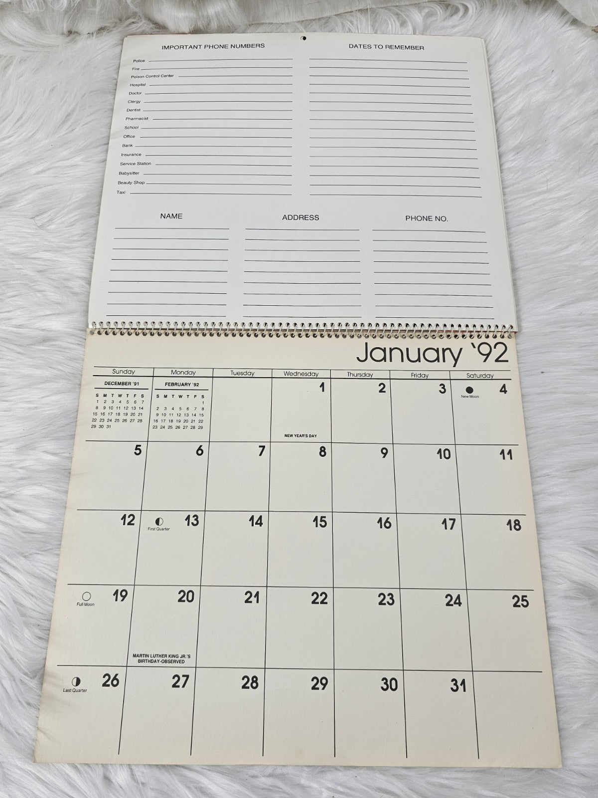 1991 - Michael Jordan Calendar - Reuse in 2030 & 2041