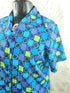 1990s - Silk Checkered Blouse Size S-M Blue Purple Green Colorblock Squares