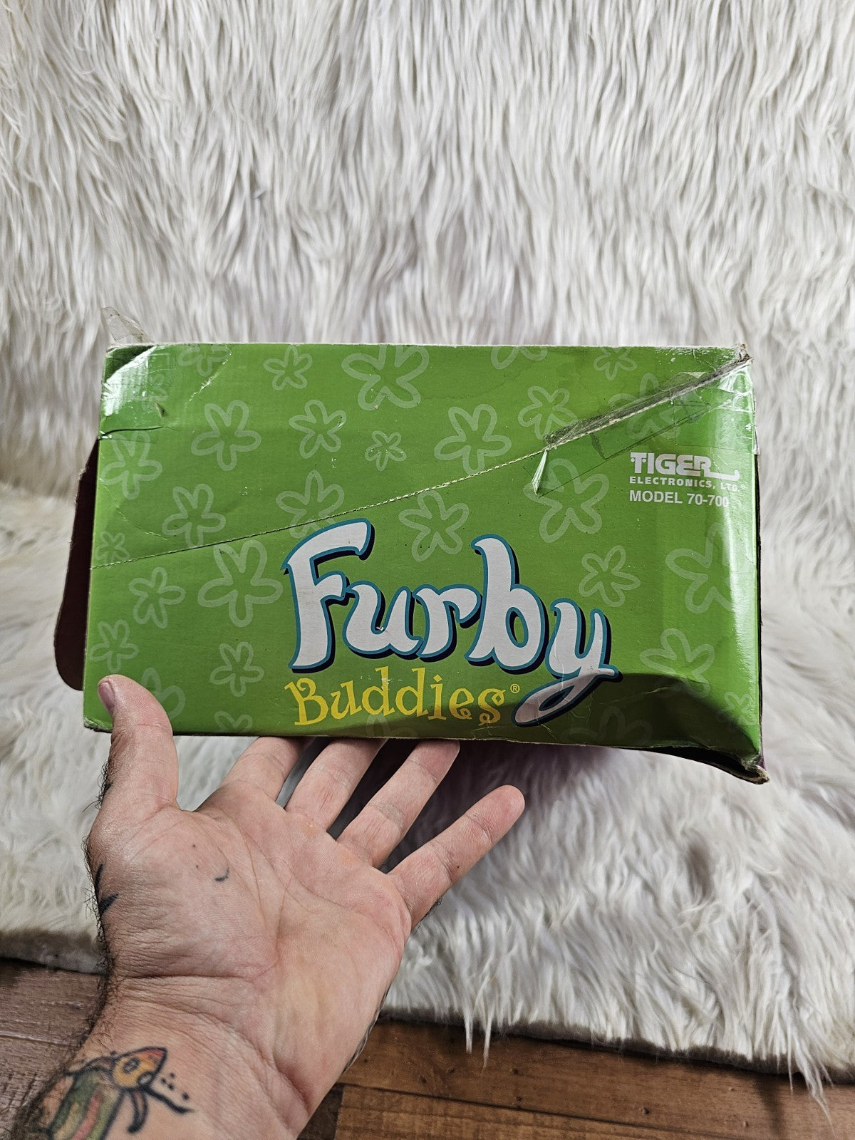 1999 - FURBY BUDDIES Tiger Retail Store Display Box - RARE