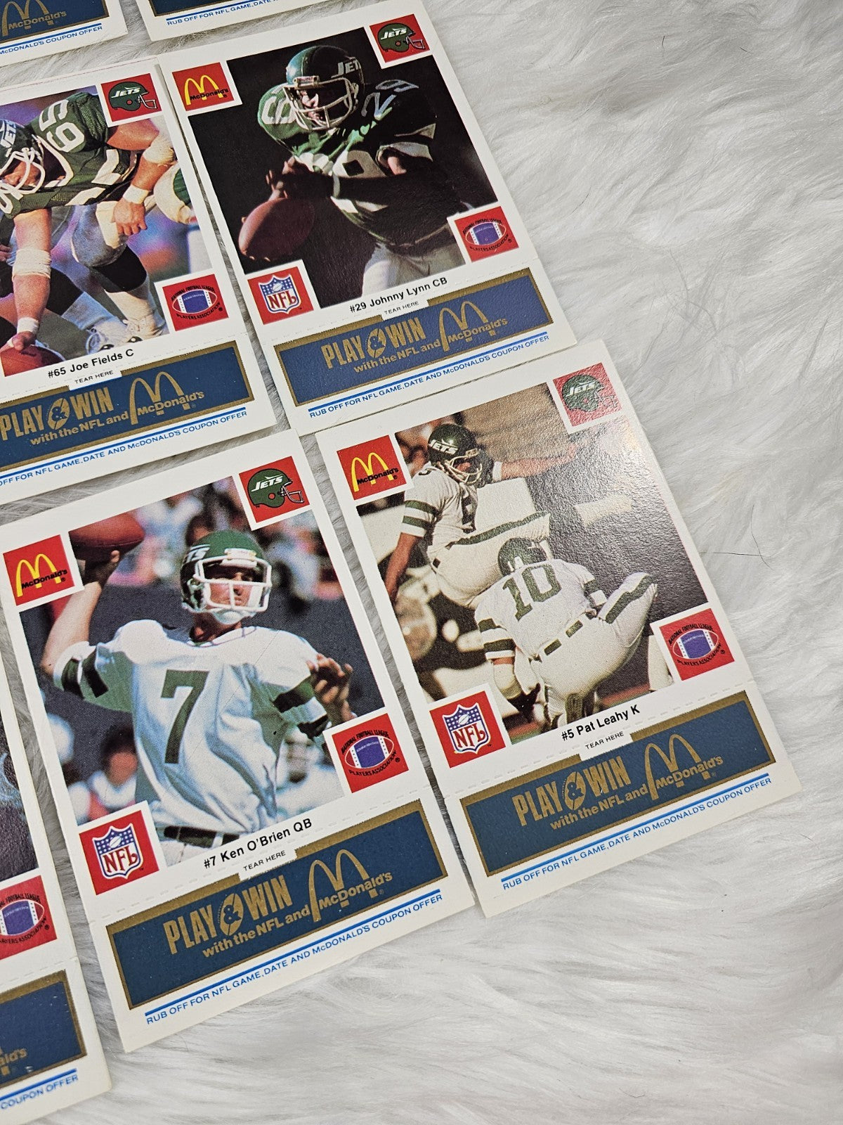 2000 - McDonald's CardsCards NFL New York Jets (24) Blue Tab Unscratched MINT