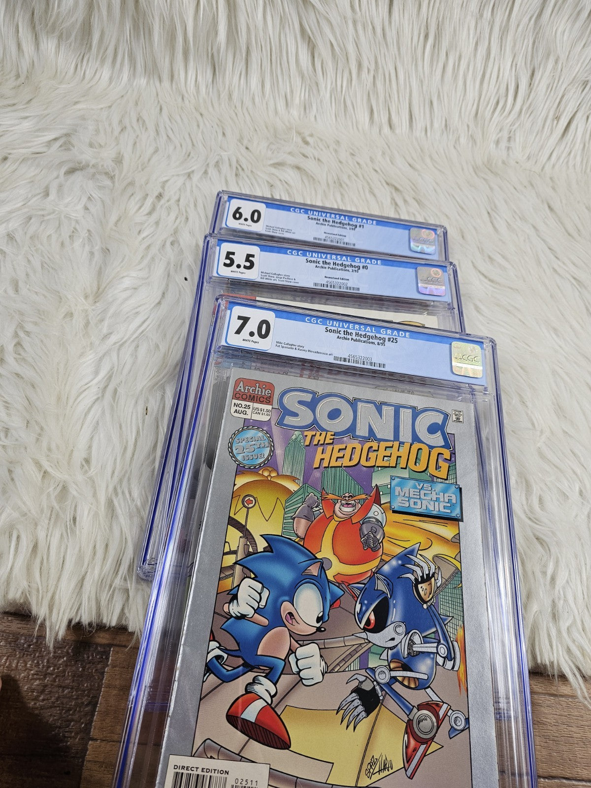 1993 - Archie Comics: Sonic the Hedgehog 0, 1, and 25 CGC Grading