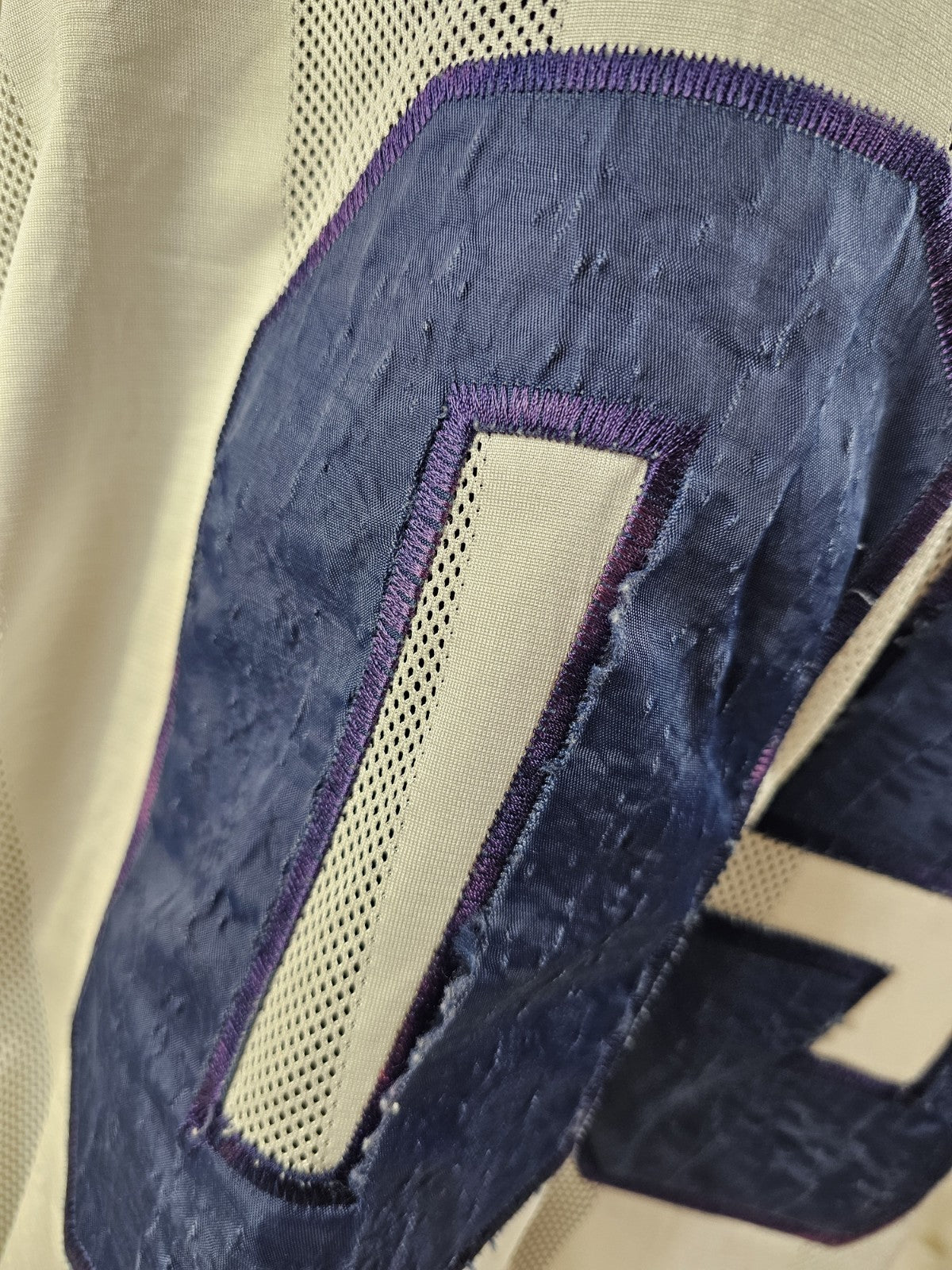 1990s - FUBU Allstar 05 White/Blue Mesh Football Jersey - RARE