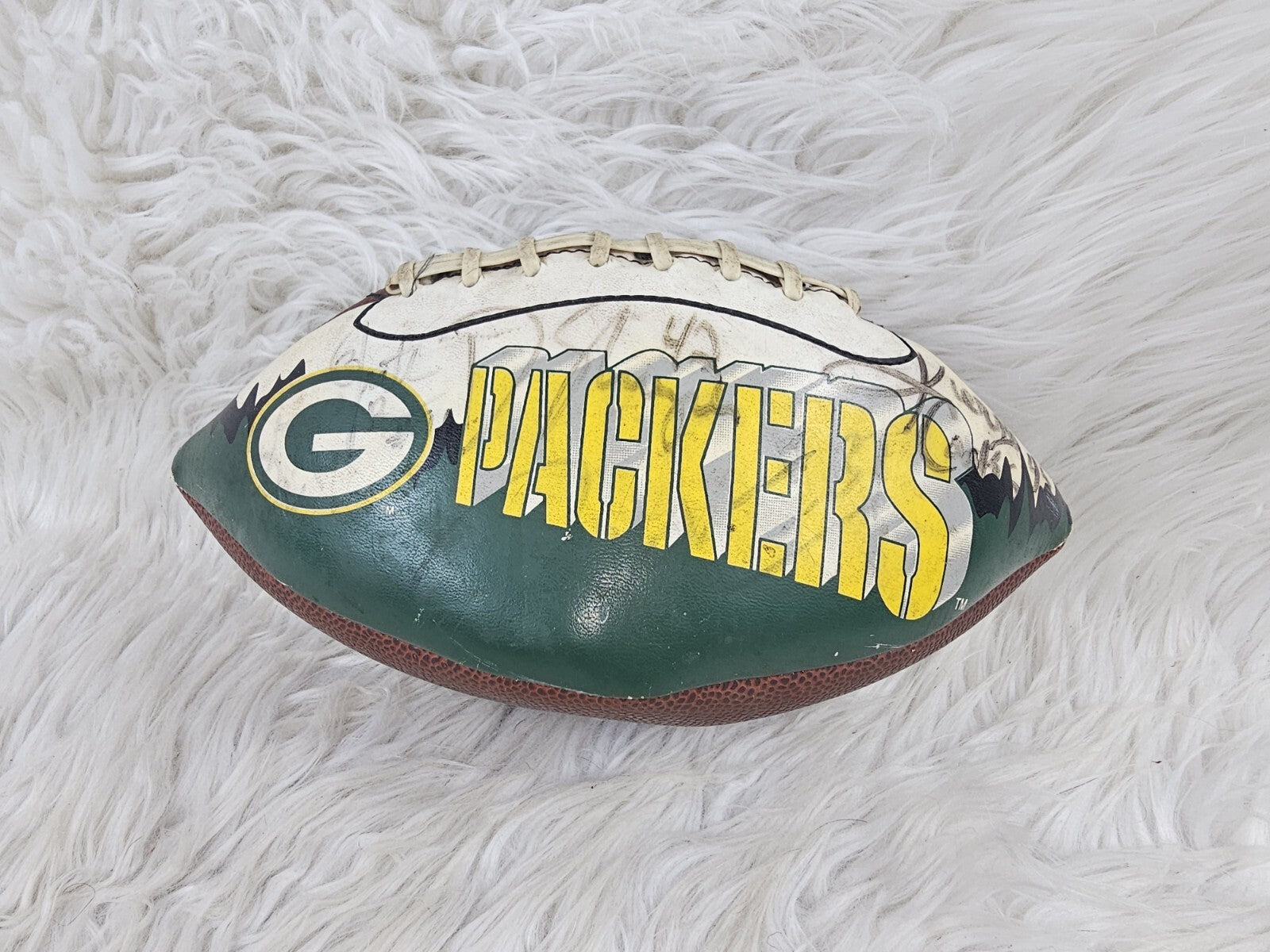 Green Bay Franklin Grip Rite PACKERS Signed Ball FOOTBALL NFL Autograph Official
