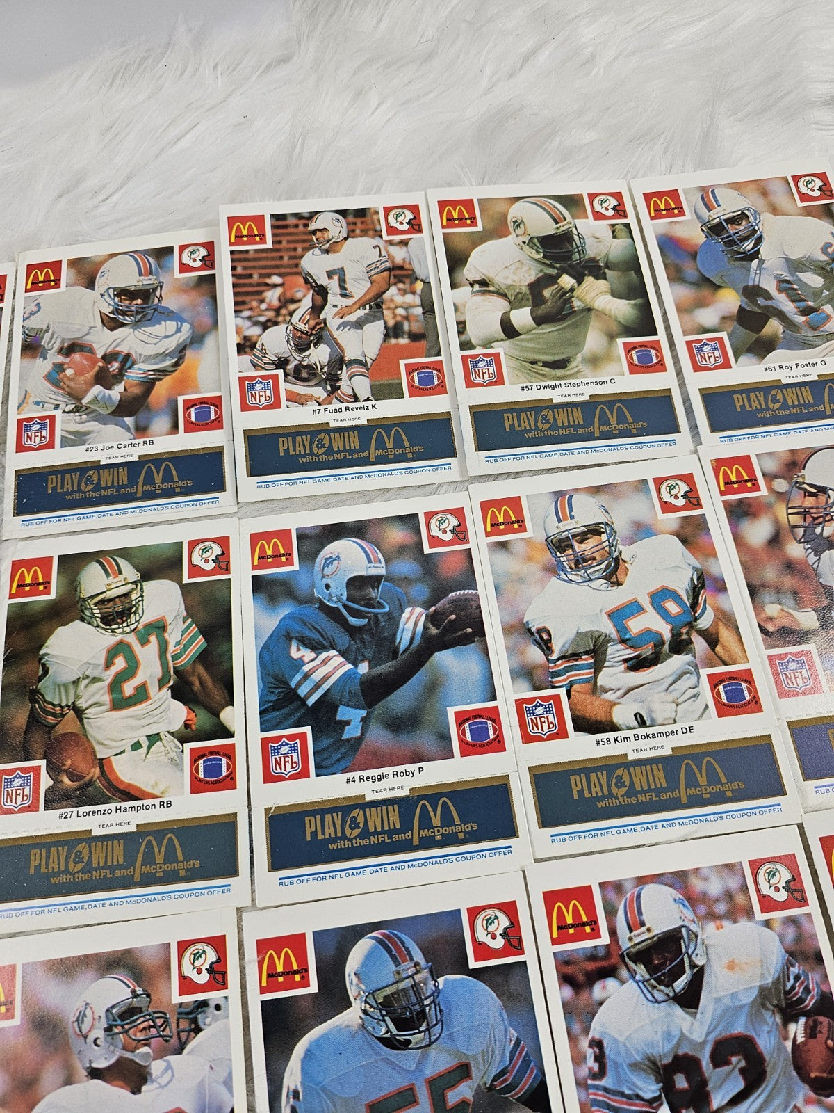 1986 - McDonald's Cards NFL Miami Dolphins (24) Blue Tab Unscratched MINT