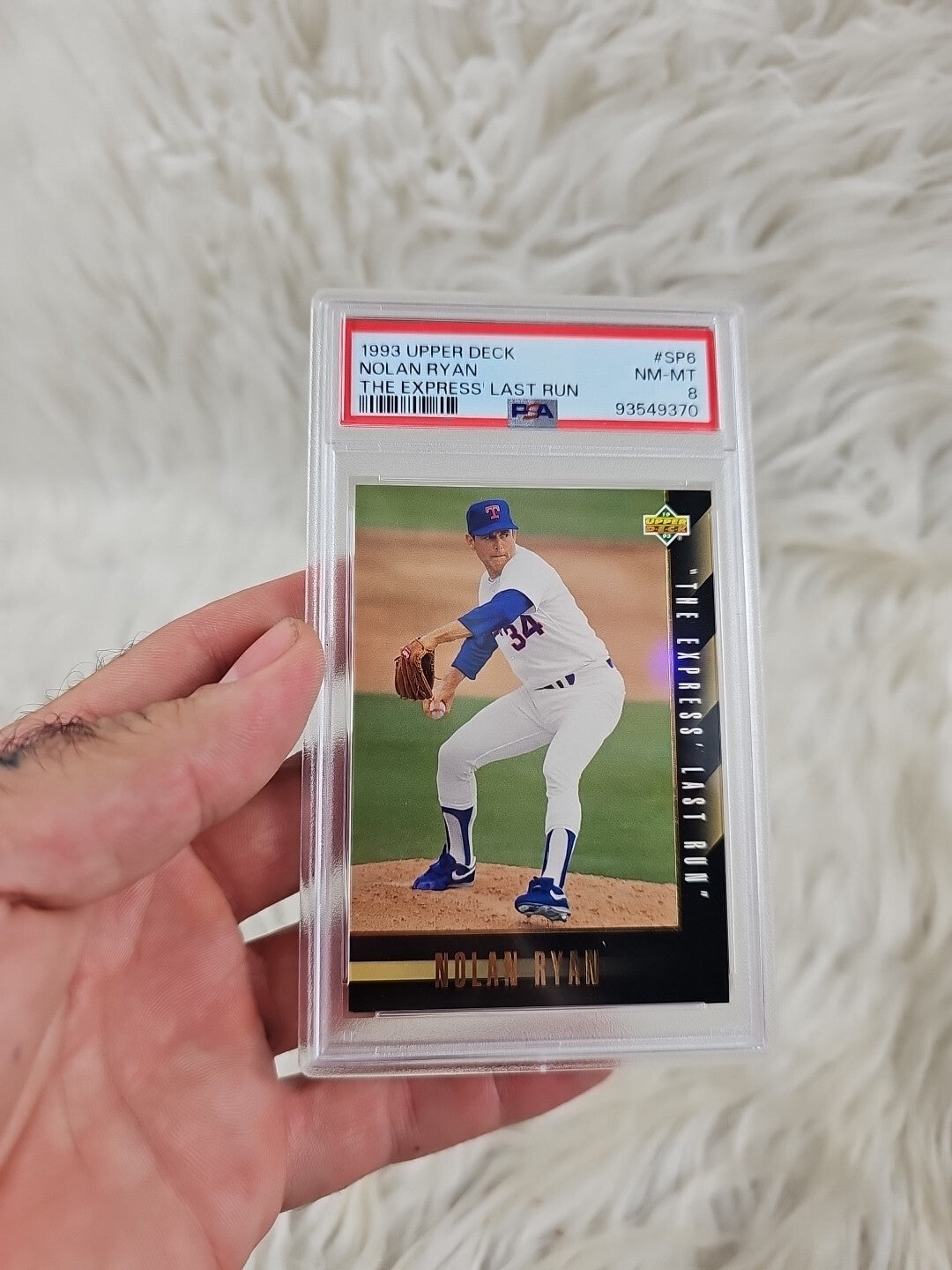 1993 - Baseball Card Upper Deck Nolan Ryan The Express Last Run #SP6 - PSA 8