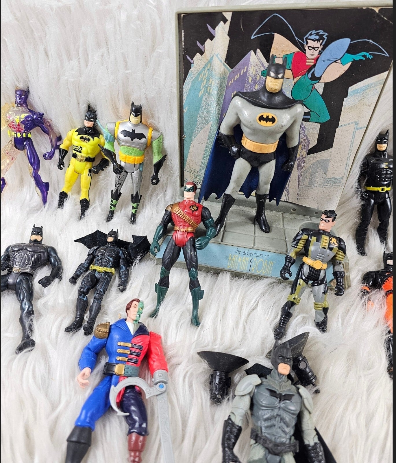 15 Vintage/Modern DC Batman and Robin Action Figure collection