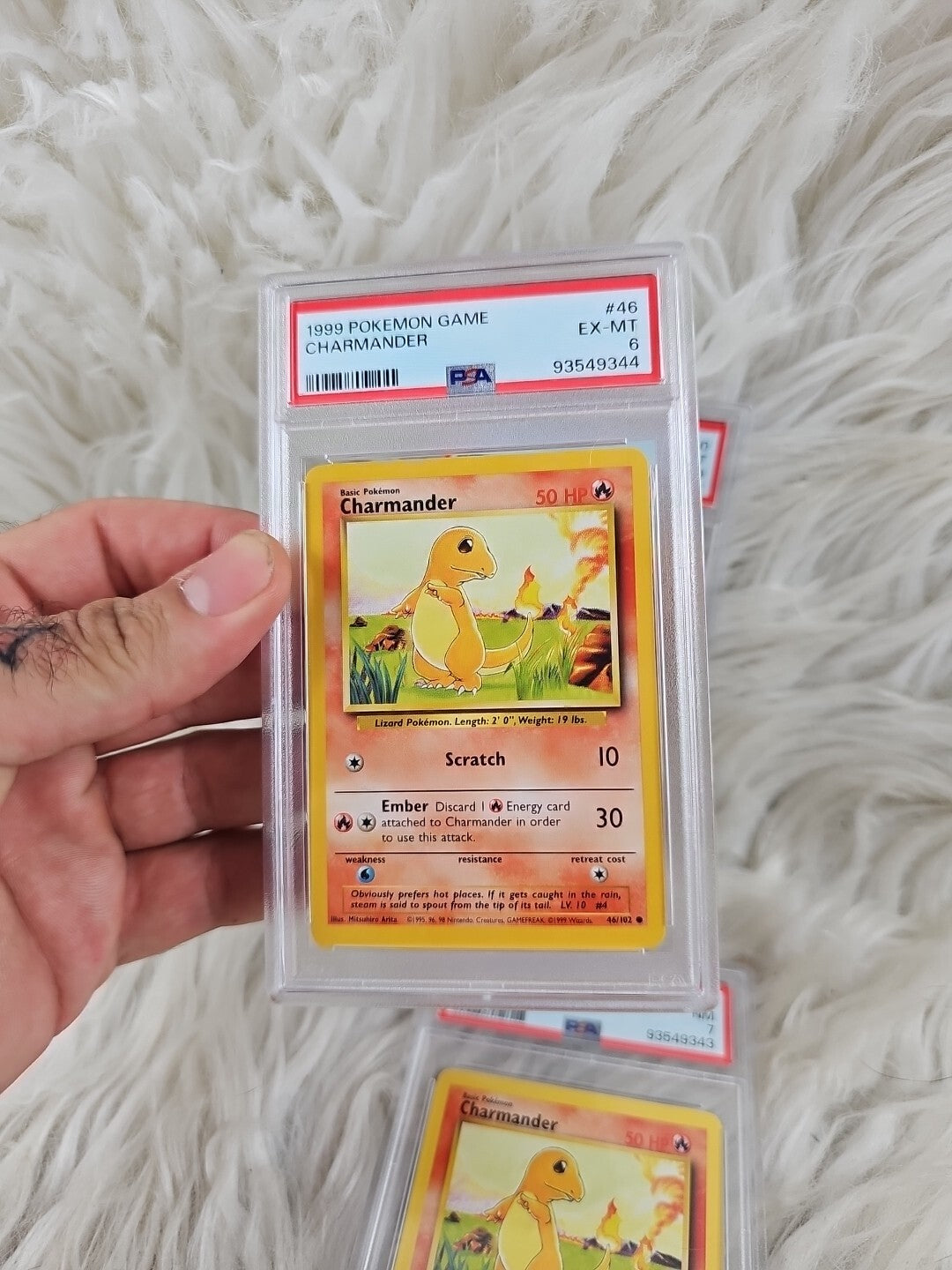 2000 - 3 Pokemon Trading Cards Base Set - Charmander Game/Rocket Mint 6,7 And 9