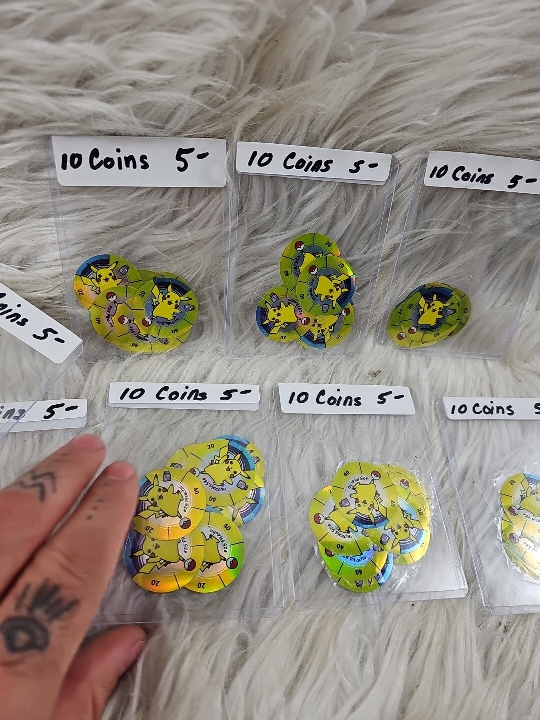 Vintage Y2K 100 Pokemon Battle Coin #25 Pikachu (Sticker Only)