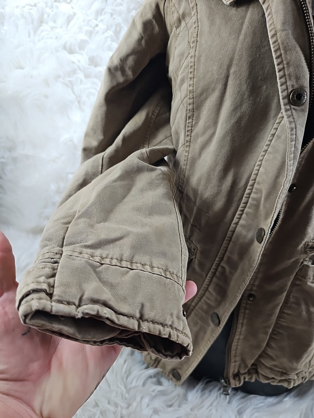 Vintage Y2K Brown Rain Coat Guess Jacket - Down Coat - Size Small