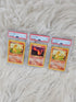 2000 - 3 Pokemon Trading Cards Base Set - Charmander Game/Rocket Mint 6,7 And 9