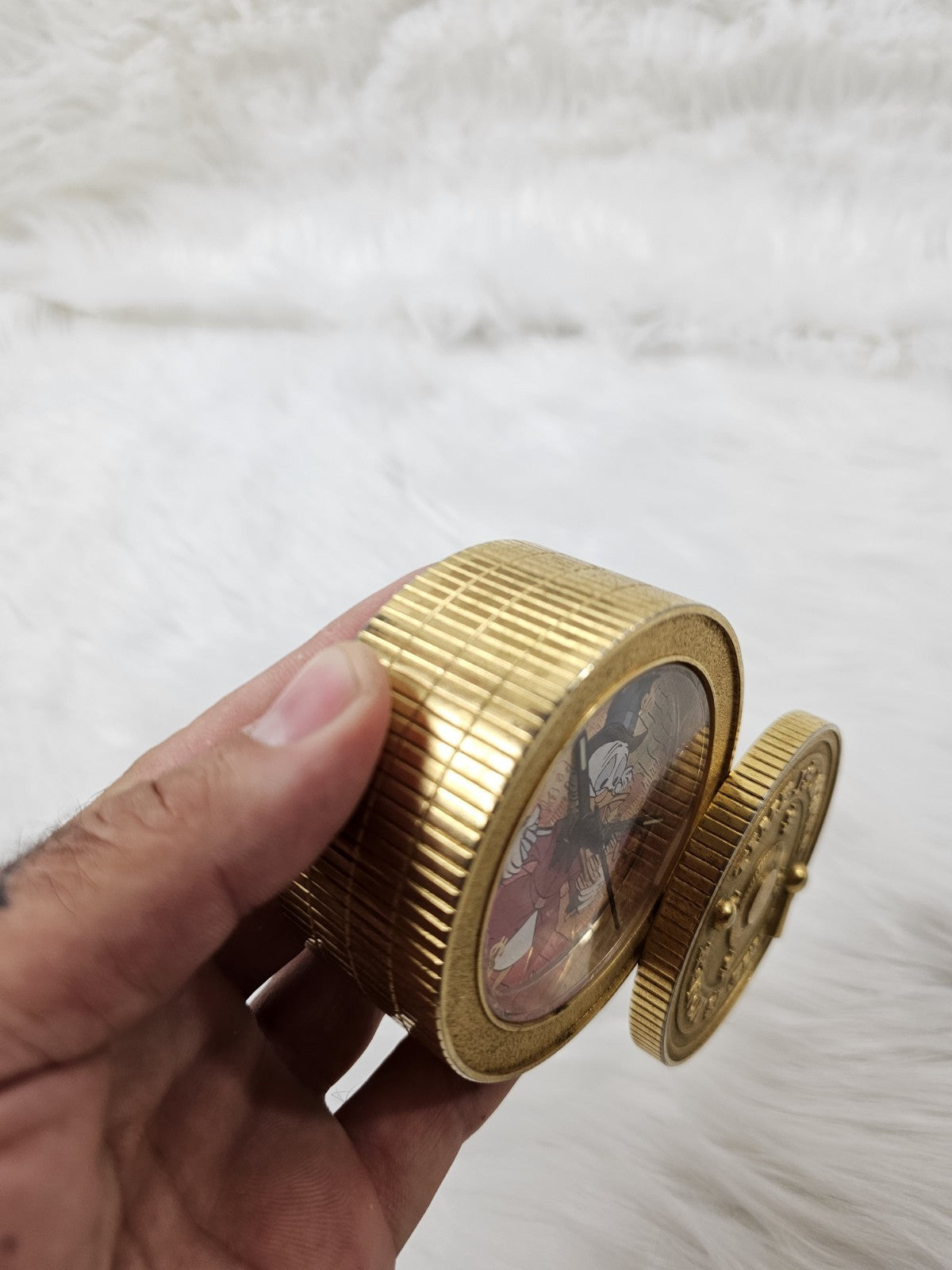 1980 - Walt Disney Scrooge McDuck “Time is Money” Brass Clock