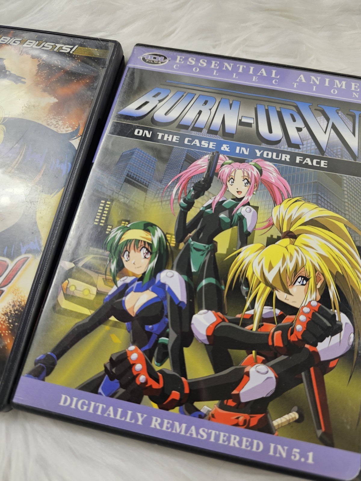 2005 - 2 Dvd Burn Up! Big Crimes Big Busts DVD Anime ADV  Scratch Free