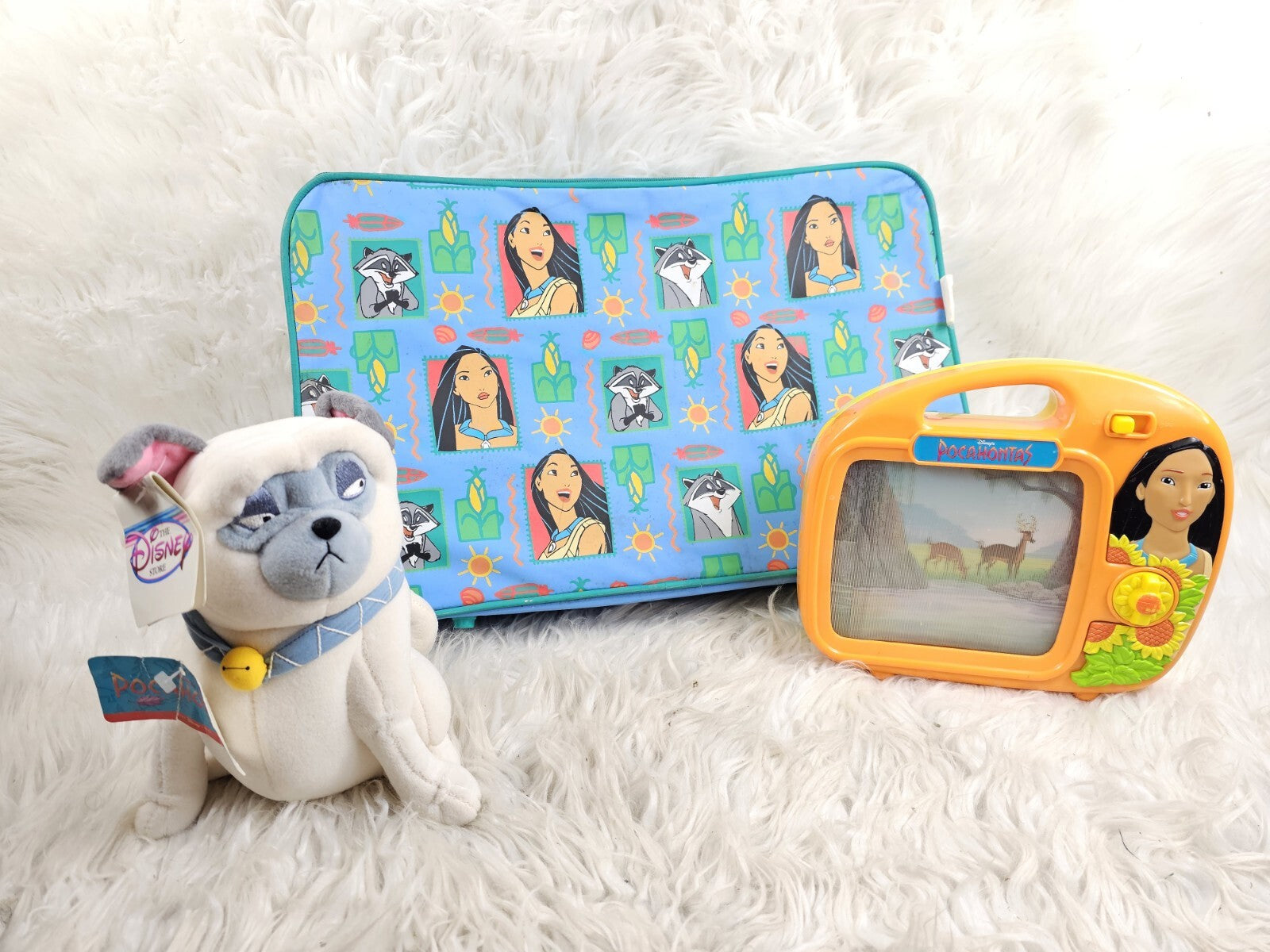1990s - Disney Pocahontas Bundle: Suitcase, Plush, and Working Music Box