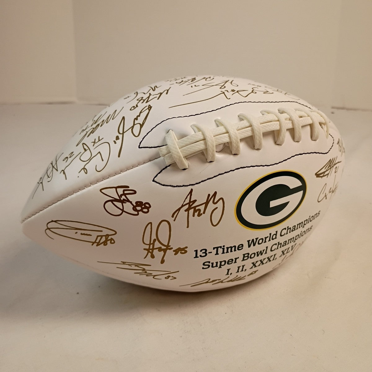 2011 - Green Bay Packers Commemorative Team Autographed Football - Pre-Printed