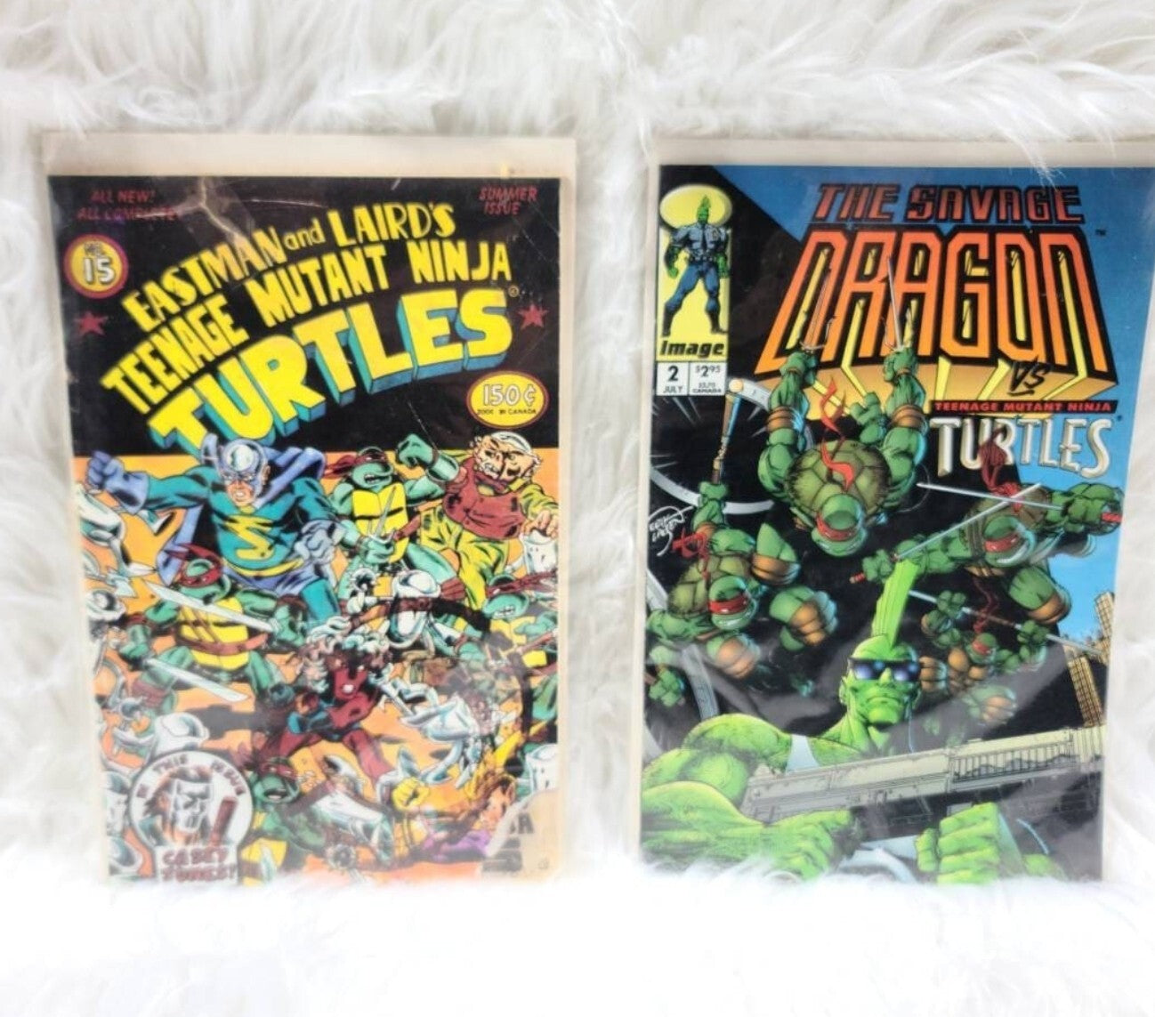 Vintage - Eastman and Laird's Teenage Mutant Ninja Turtles #15 and The Savage Drag