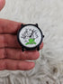 1991 - Lorus Kermit The Frog  Black Round Case Black Faux Leather Band Watch