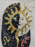 80/90s - Funky Sun/Moon Sequin Sparkle Hat, Unisex