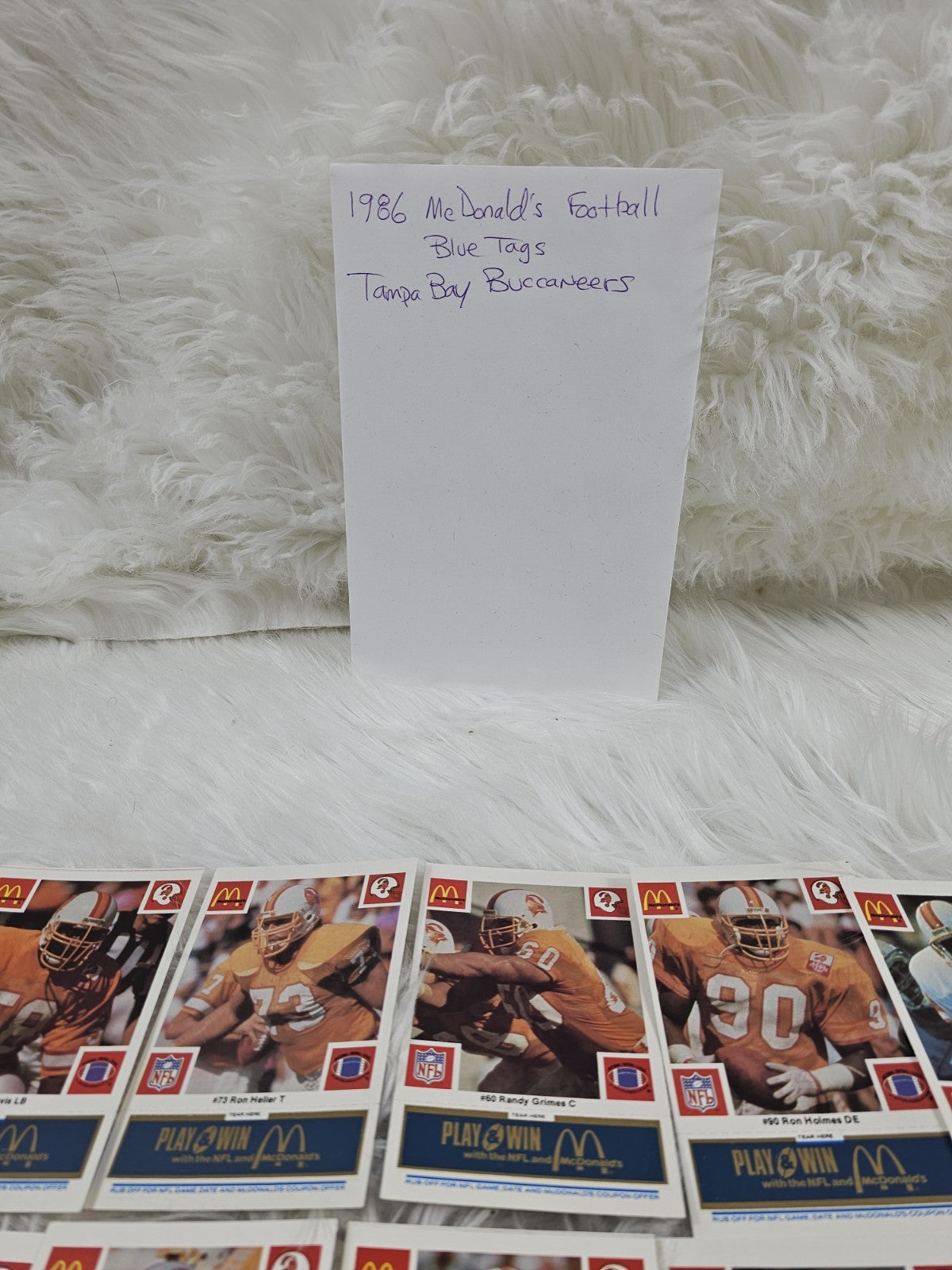 1986 - McDonald's Cards NFL Tampa Bay Buccaneers 24 Blue Tab Unscratched MINT