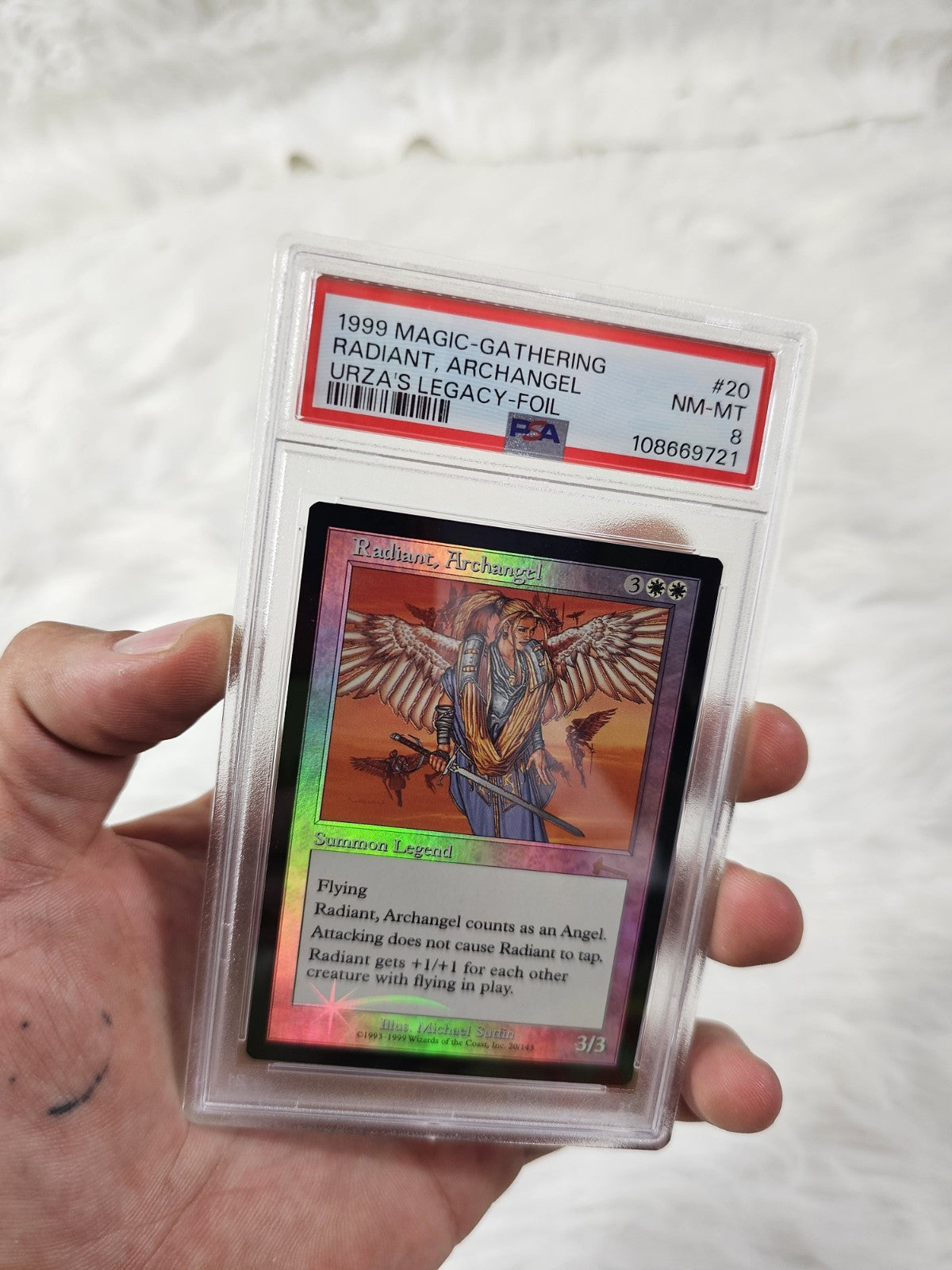 1999 - Magic The Gathering: Urza's Legacy - Radiant Archangel FOIL - PSA 8