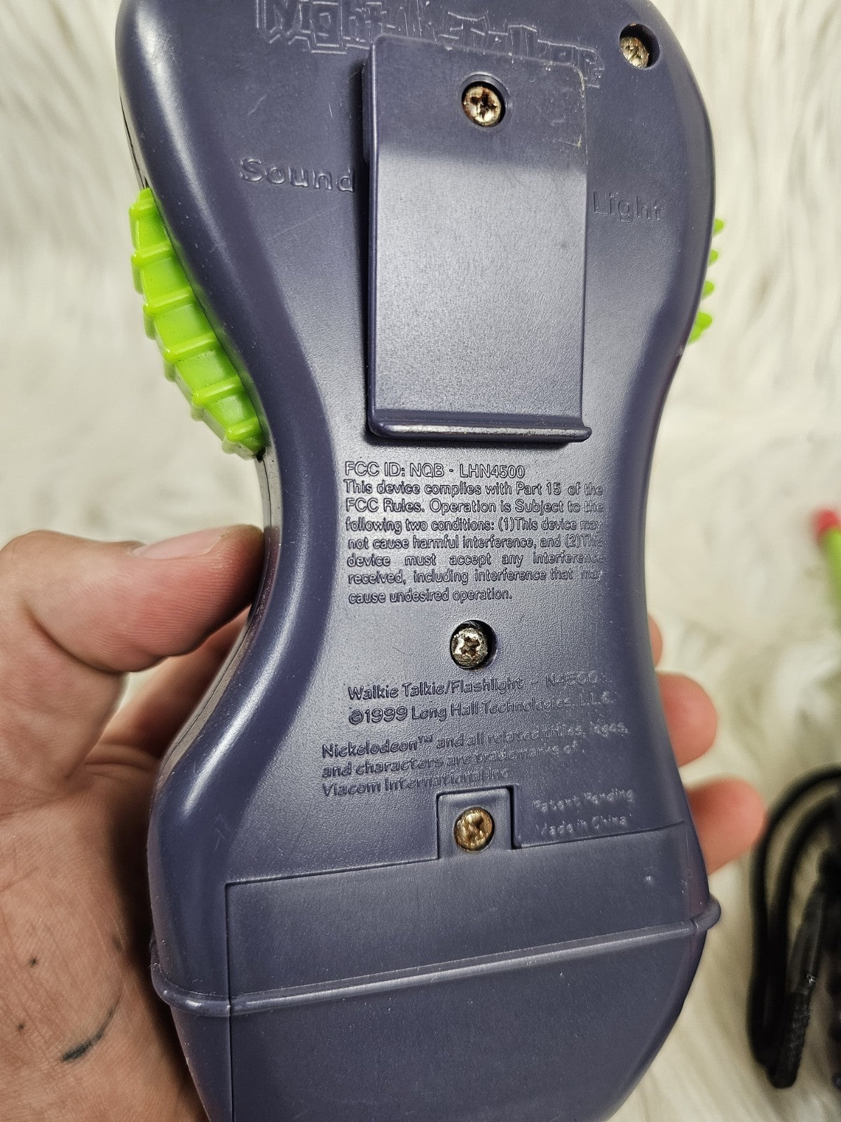 1999 - Nickelodeon Walkie Talkie NIGHT TALKER Flashlight + Pocket Blaster - RARE