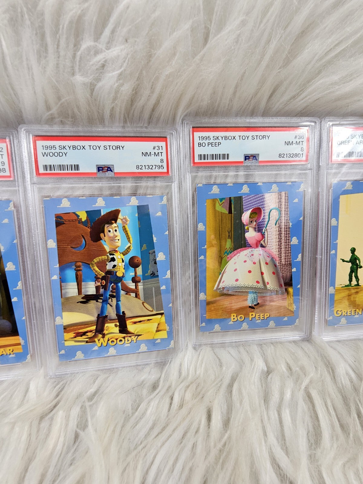 1995 - 6 Skybox Toy Story Trading Cards PSA - Mint 8-9 Buzz Lightyear- Woo