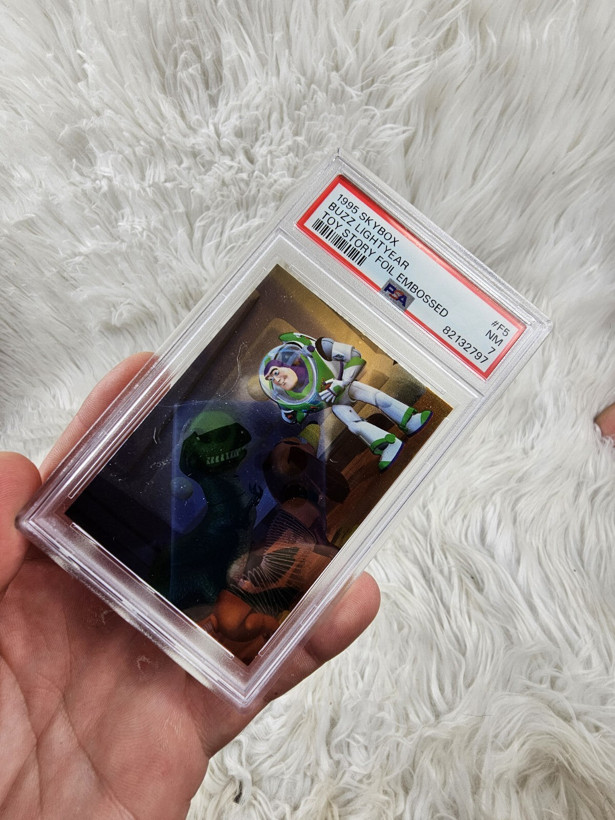1995 - 4 Skybox Toy Story Trading Cards PSA - Mint 7-9 Foil Buzz Lightyear