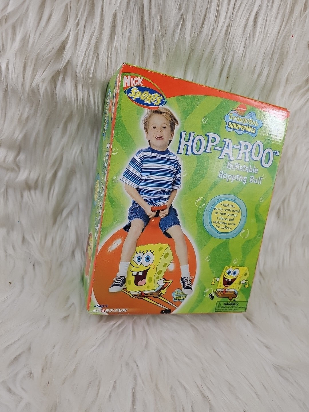 2004 - Spongebob Squarepants Hop-A-Roo Inflatable Hopping Ball - Opened