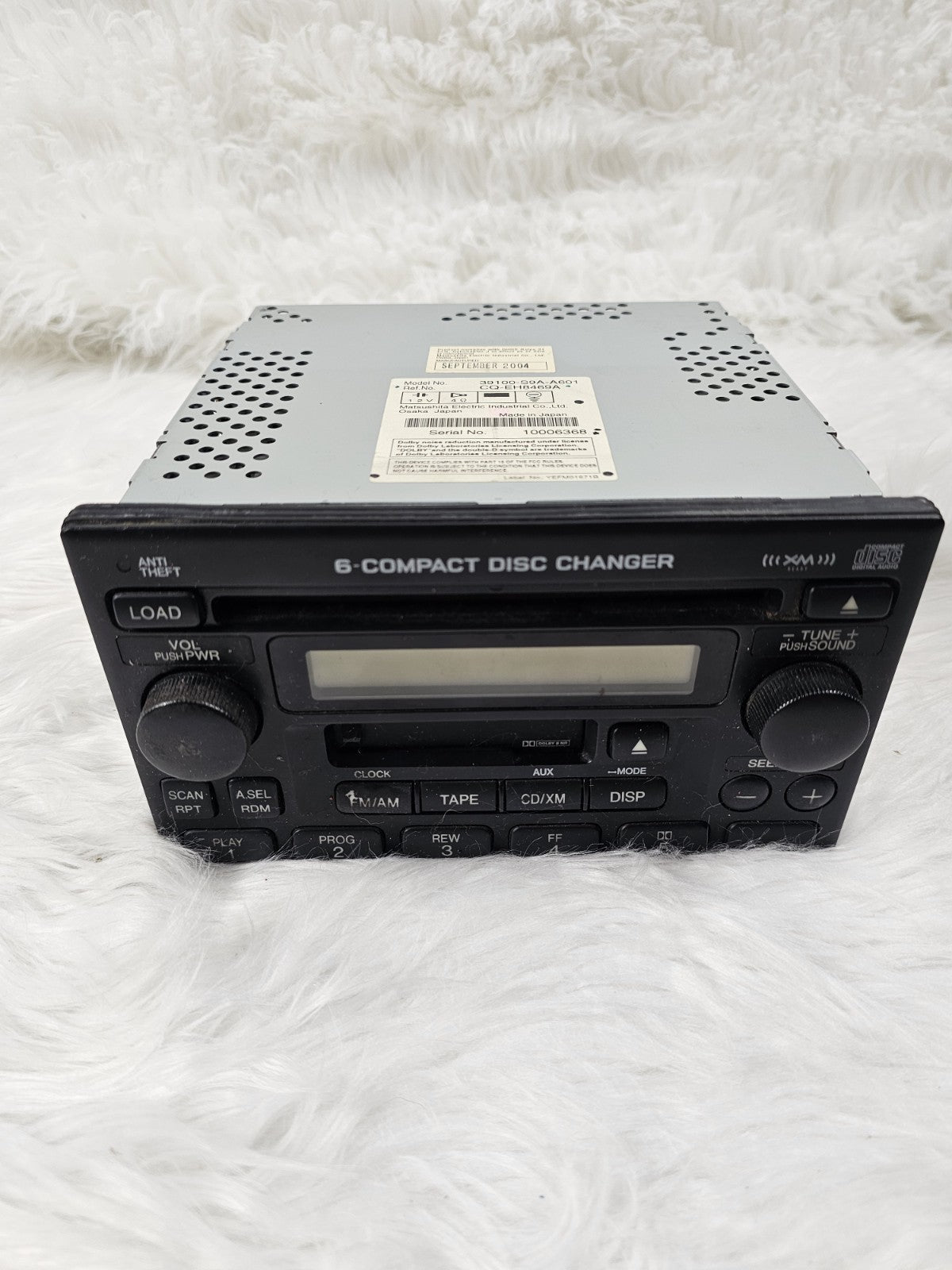 2005 2006 HONDA CR-V Radio Stereo 6 Disc Changer CD Player AM FM 39100-S9a-a601
