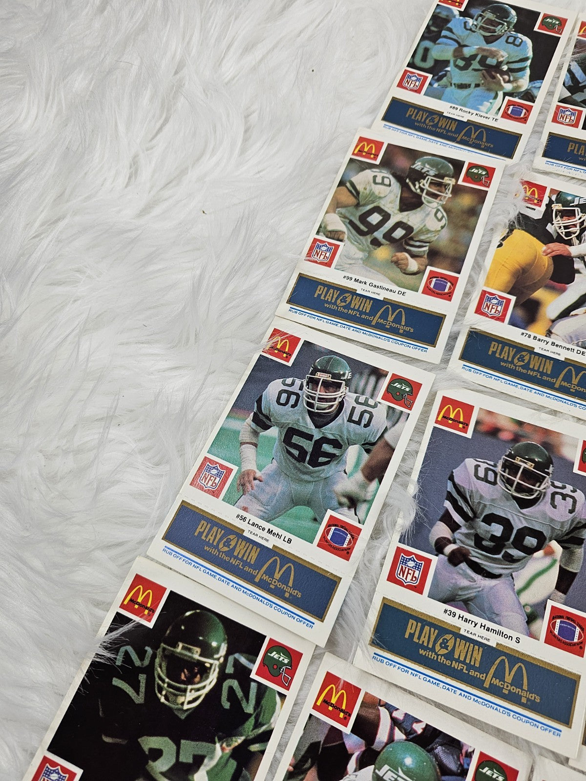 2000 - McDonald's CardsCards NFL New York Jets (24) Blue Tab Unscratched MINT