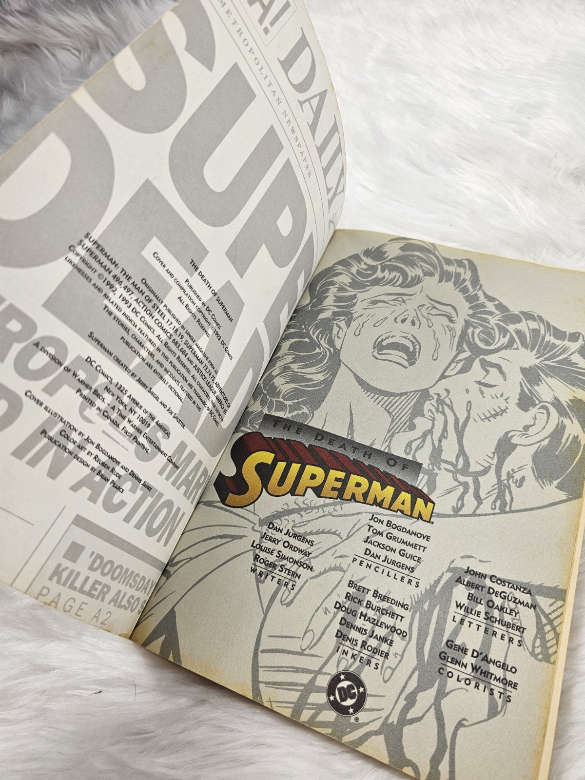 1993 - Death of Superman - TRADE PAPERBACK - 1ST PRINT (6.5/7.0)