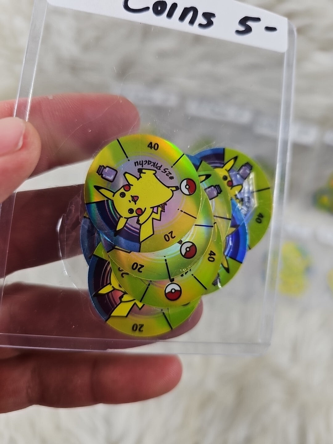 Vintage Y2K 100 Pokemon Battle Coin #25 Pikachu (Sticker Only)