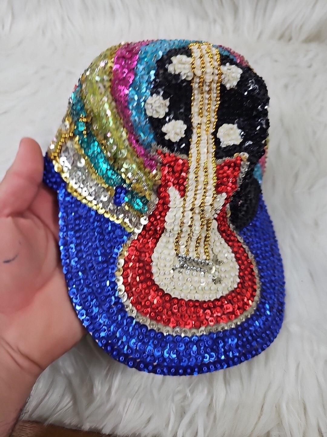 Vintage - All Sequin Funky Sparkle Hat Cap
