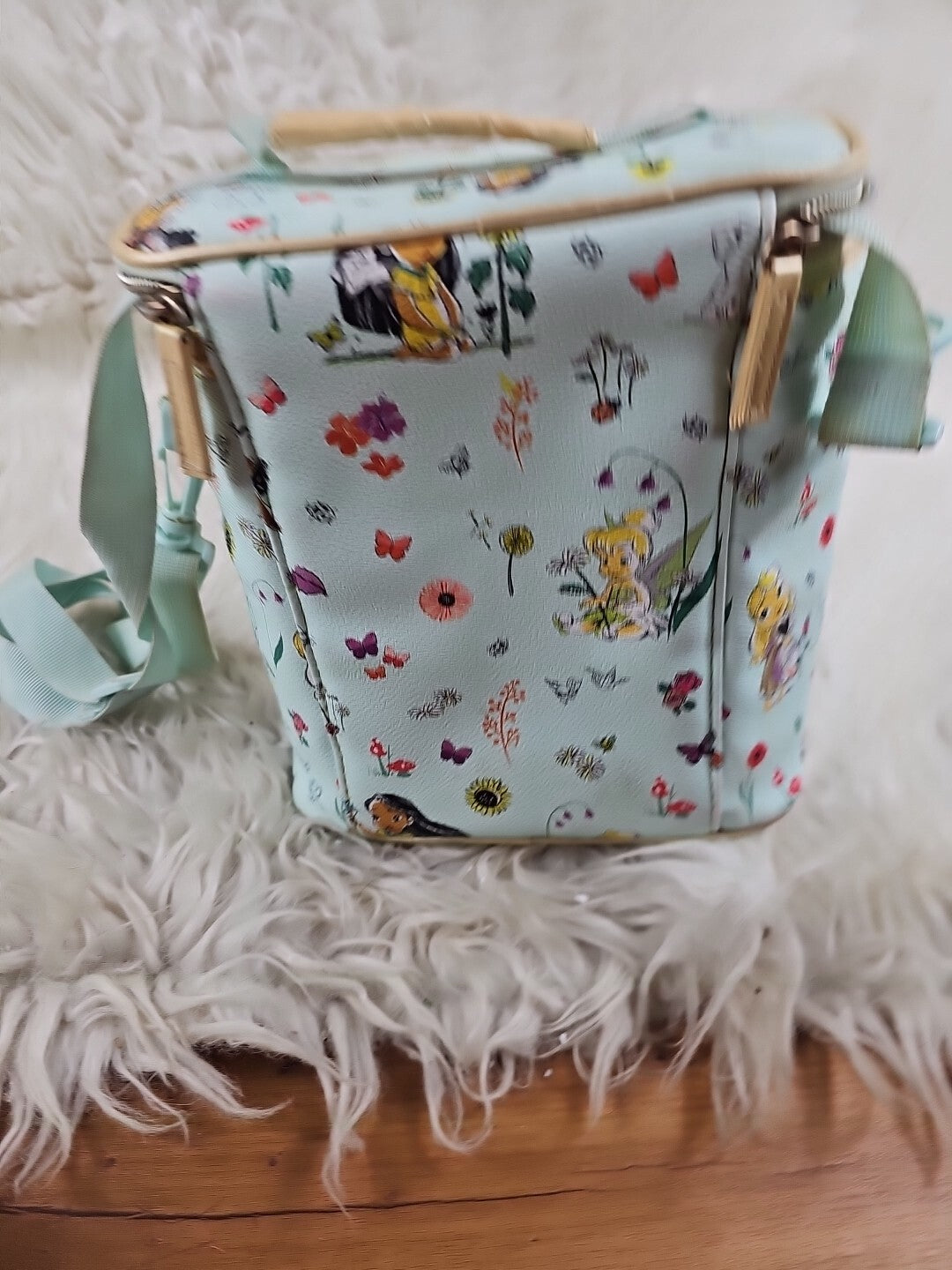 Disney Animator's Collection Princess Lunch Bag Zip Top Crossbody Cooler Blue