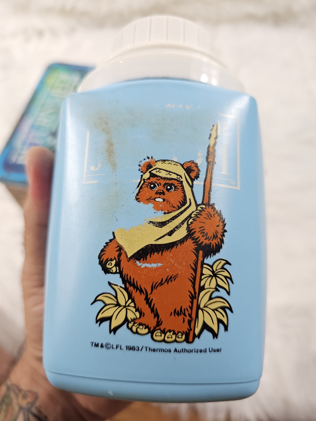 1983 - Star Wars Return of the Jedi Metal Lunchbox With Blue Thermos