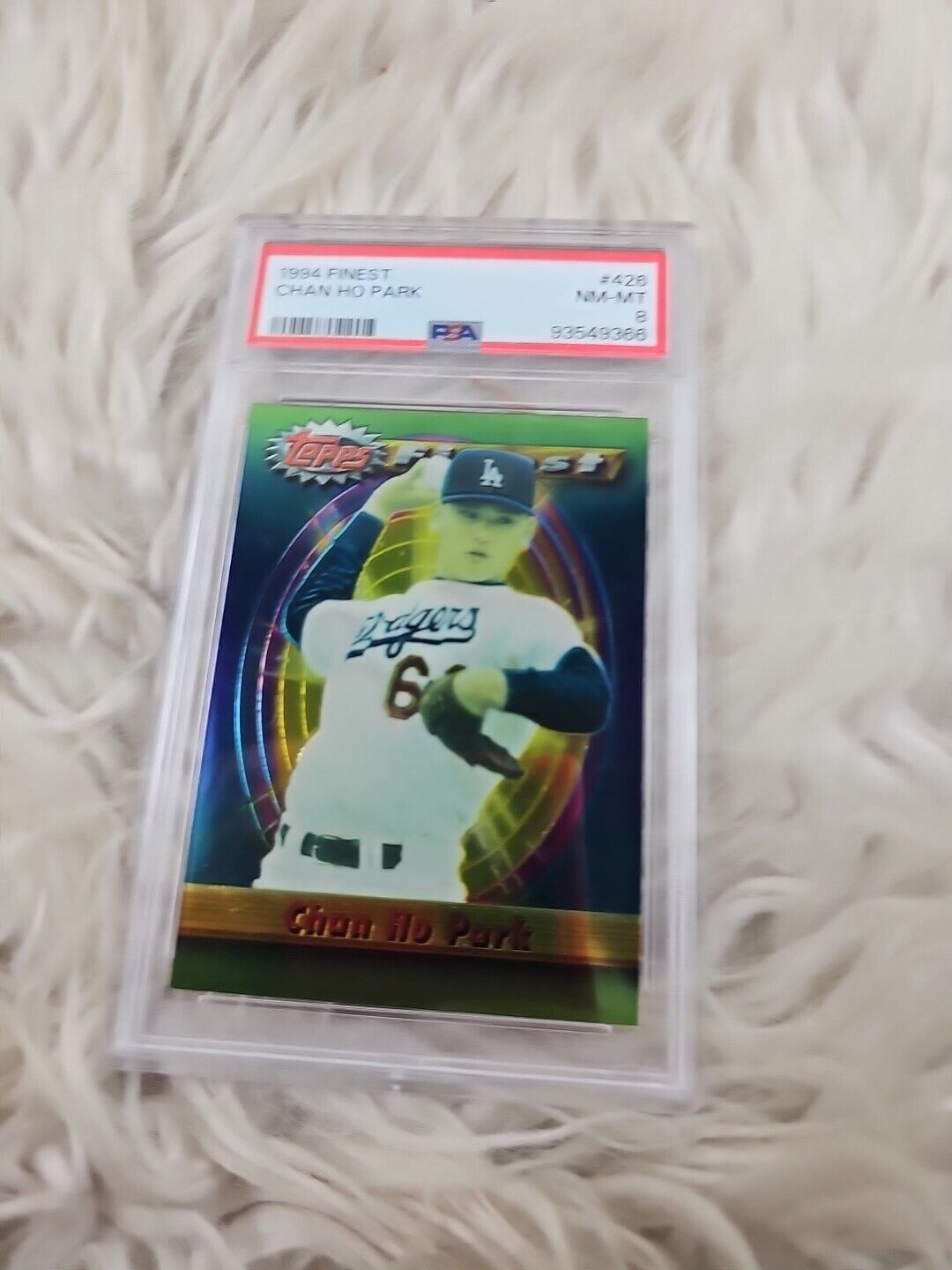 1994 Topps Finest Chan Ho Park Refractor PSA 8 Rookie Card RC Very Rare