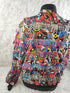 1990s - Paula Sweet Muslin Mink Floral Jacket Size Medium
