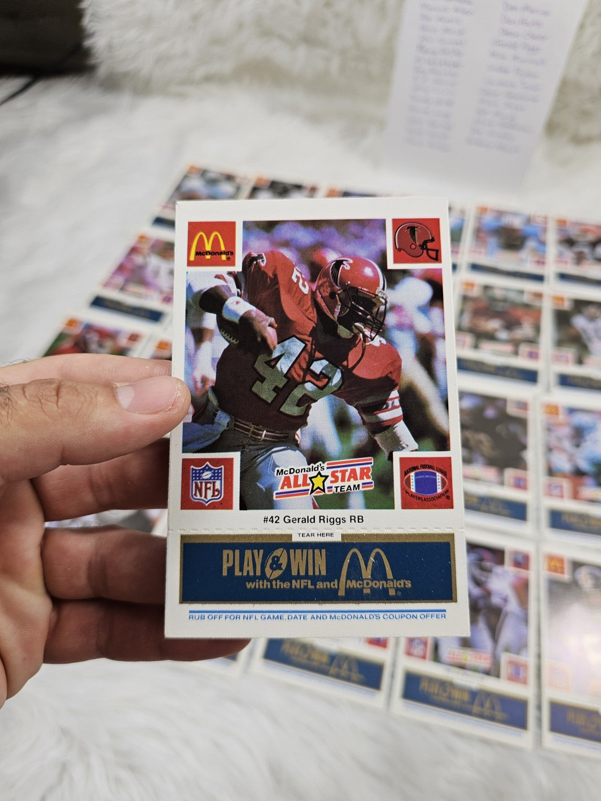 1986 - McDonald's Cards NFL All Star Team (24) Blue Tab Unscratched MINT