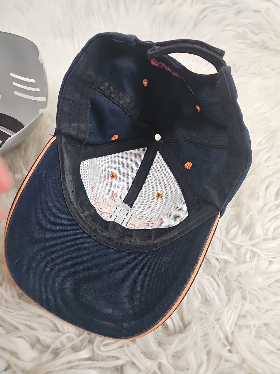 Vintage Rare Y2K Guatemala Hooters Harley H2  Baseball Cap Hat - Black Orange