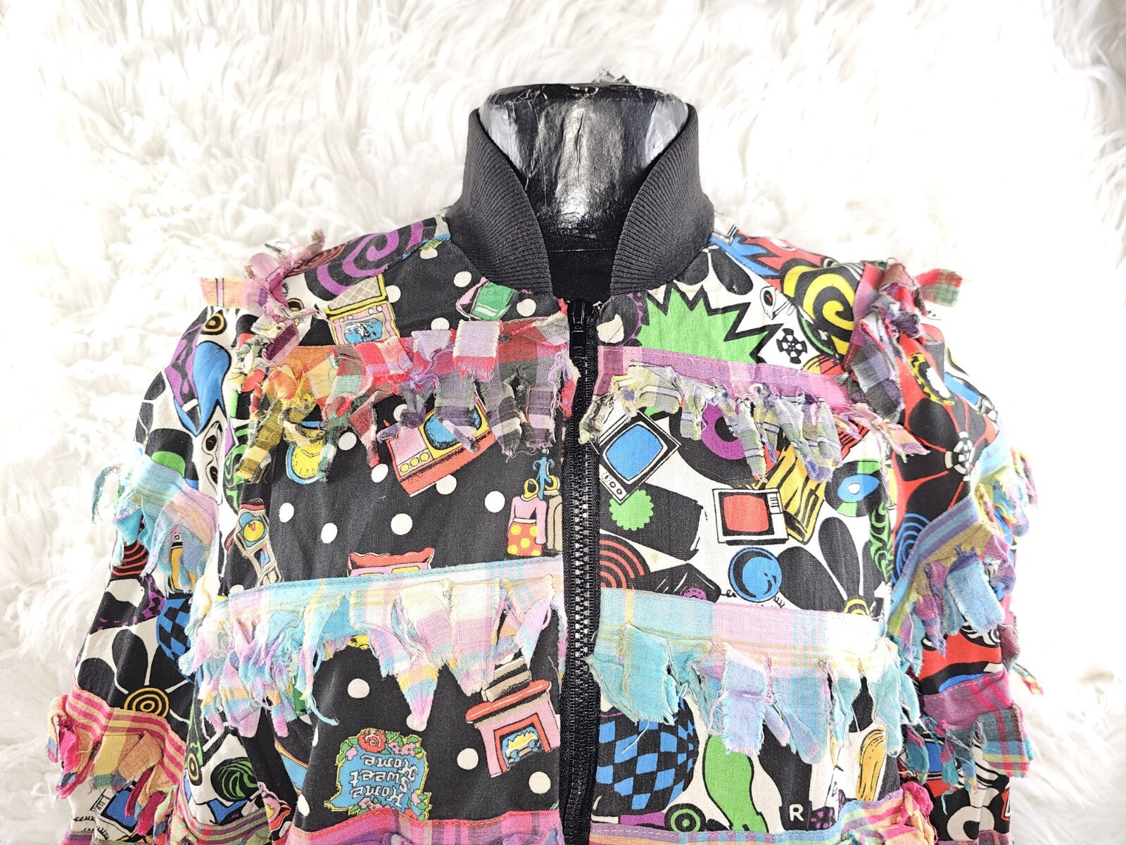 1990s - Paula Sweet Muslin Mink Floral Jacket Size Medium