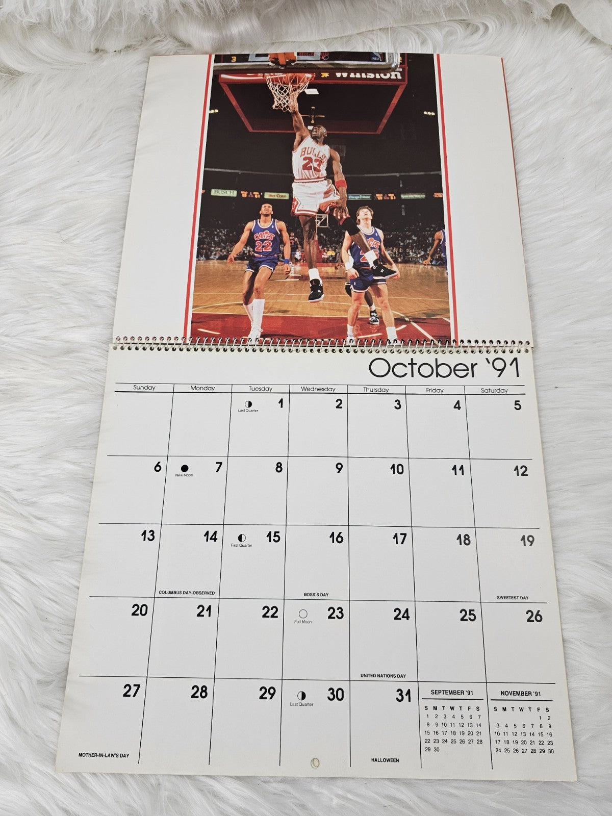 1991 - Michael Jordan Calendar - Reuse in 2030 & 2041