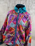 1990s - Reverseable Casual Isle Funky Colorful Windbreaker Jacket, Large