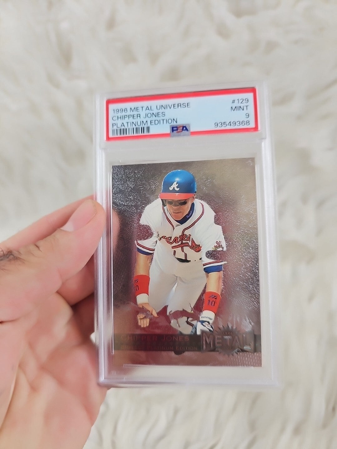 1996 - Metal Universe Platinum Edition Chipper Jones PSA Mint 9 Card