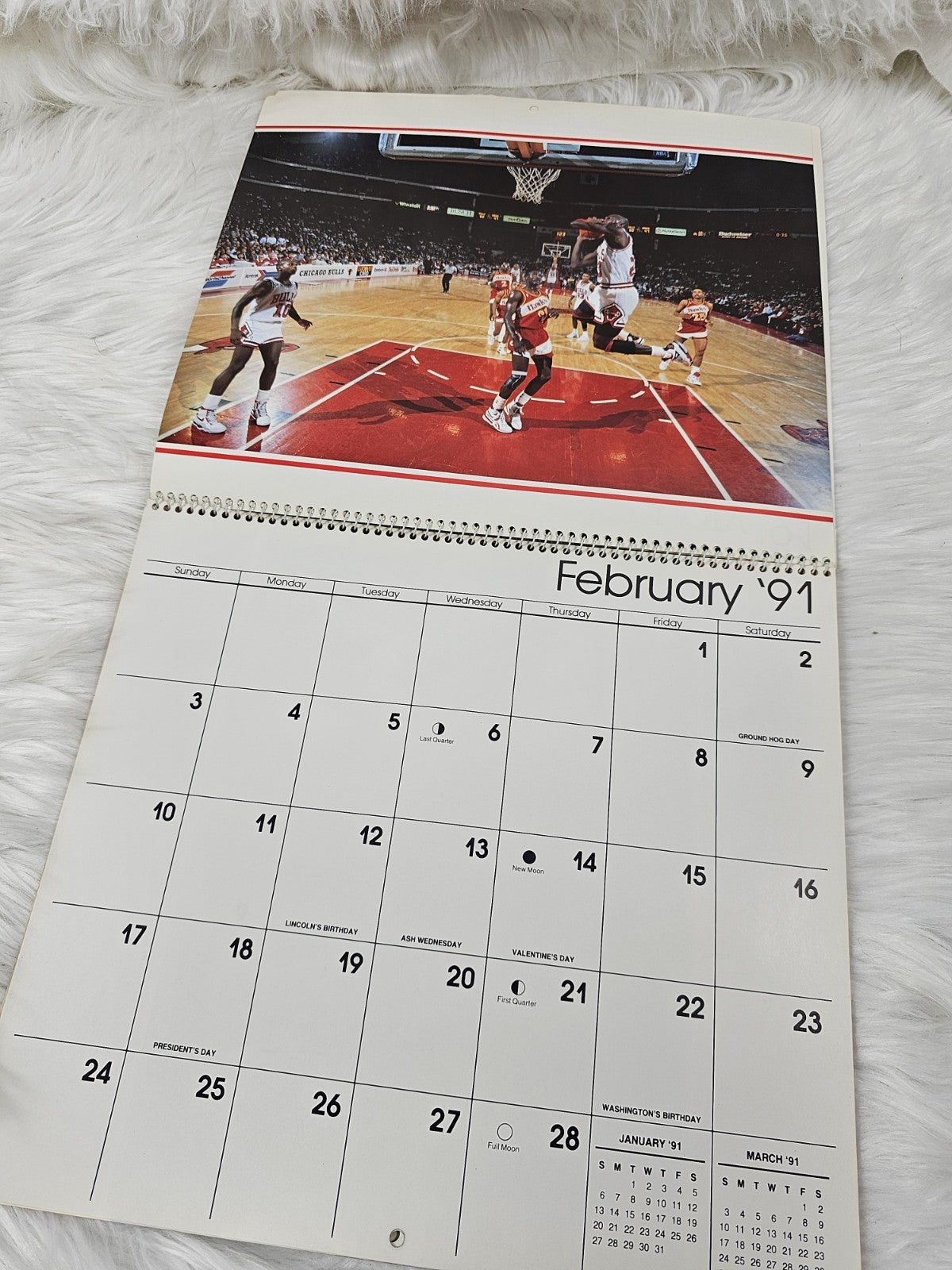 1991 - Michael Jordan Calendar - Reuse in 2030 & 2041