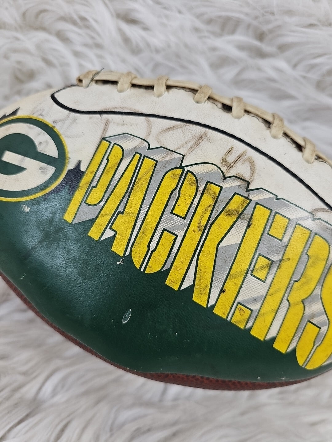 Green Bay Franklin Grip Rite PACKERS Signed Ball FOOTBALL NFL Autograph Official