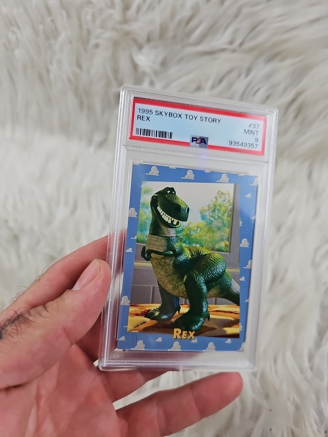 1995 SkyBox Toy Story #37 Rex PSA 9 MINT Adorable Disney True RC 8134