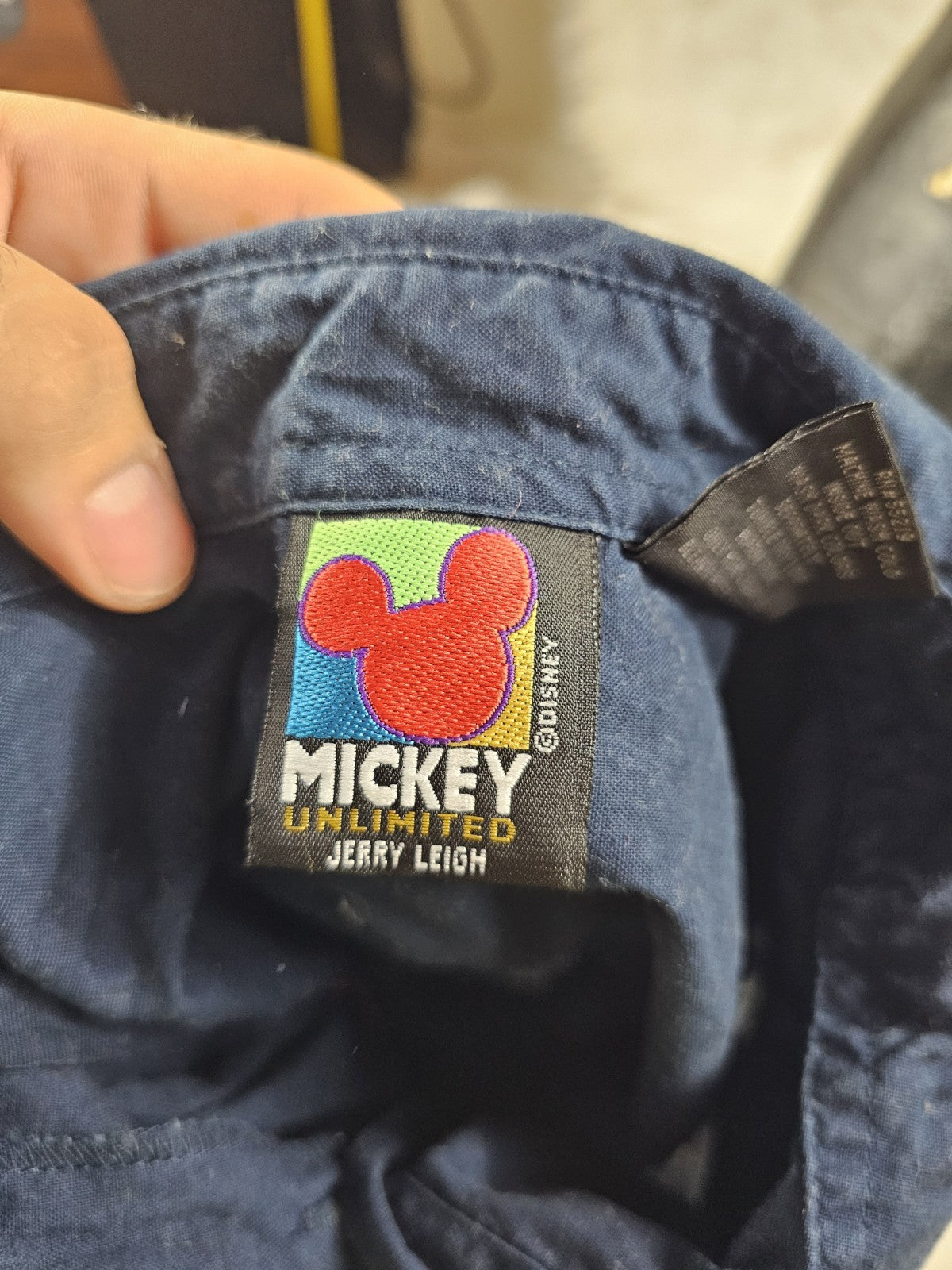 Vintage - Disney Mickey Unlimited by Jerry Leigh Appliqué Varsity Button Up