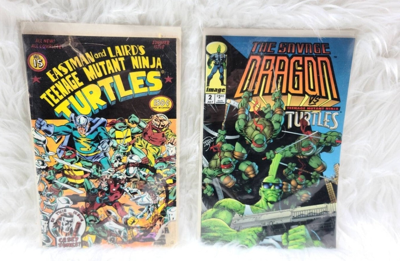 Vintage - Eastman and Laird's Teenage Mutant Ninja Turtles #15 and The Savage Drag